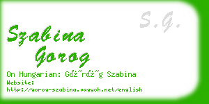 szabina gorog business card